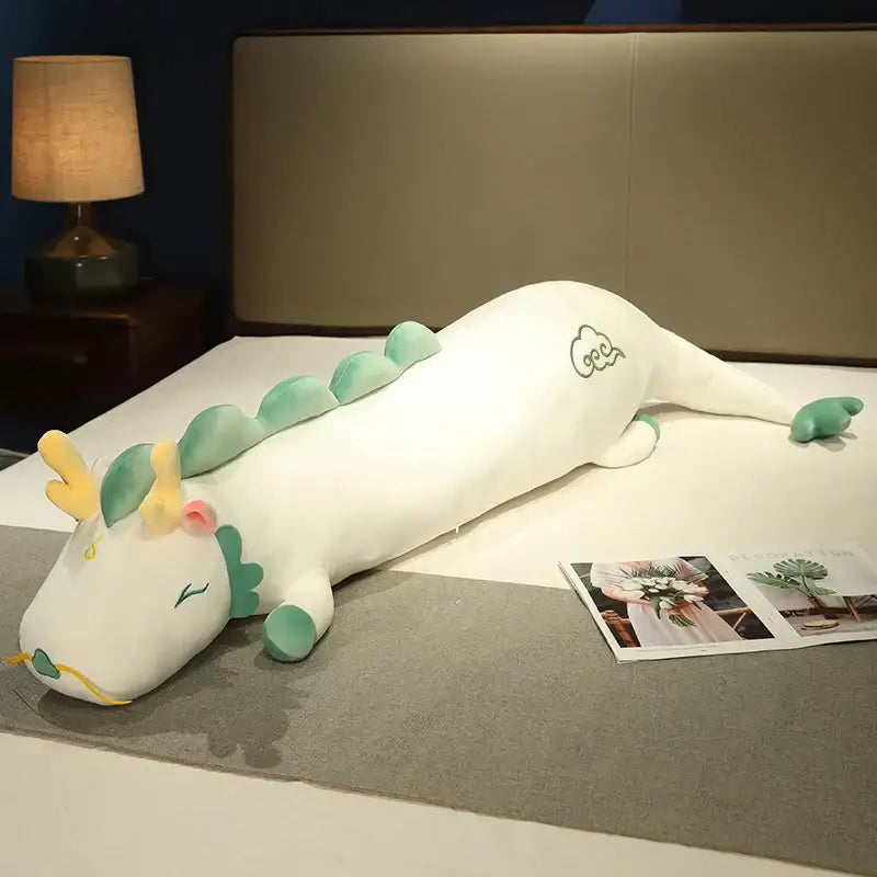dragon blanc peluche - 80cm