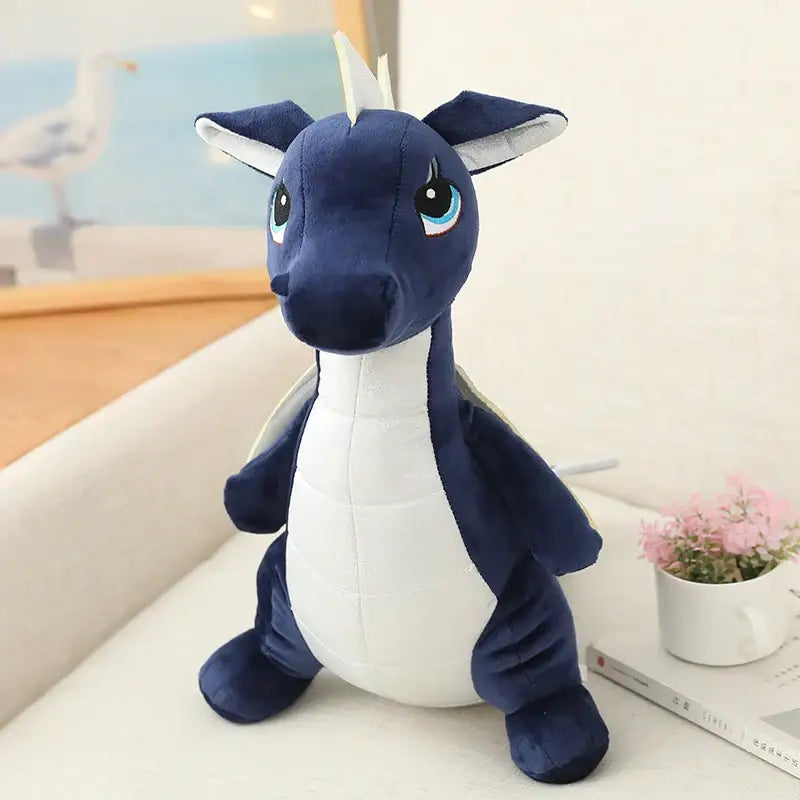dragon en peluche - Bleu / 40cm