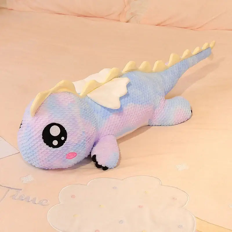 dragon peluche geante - Bleu / 90cm