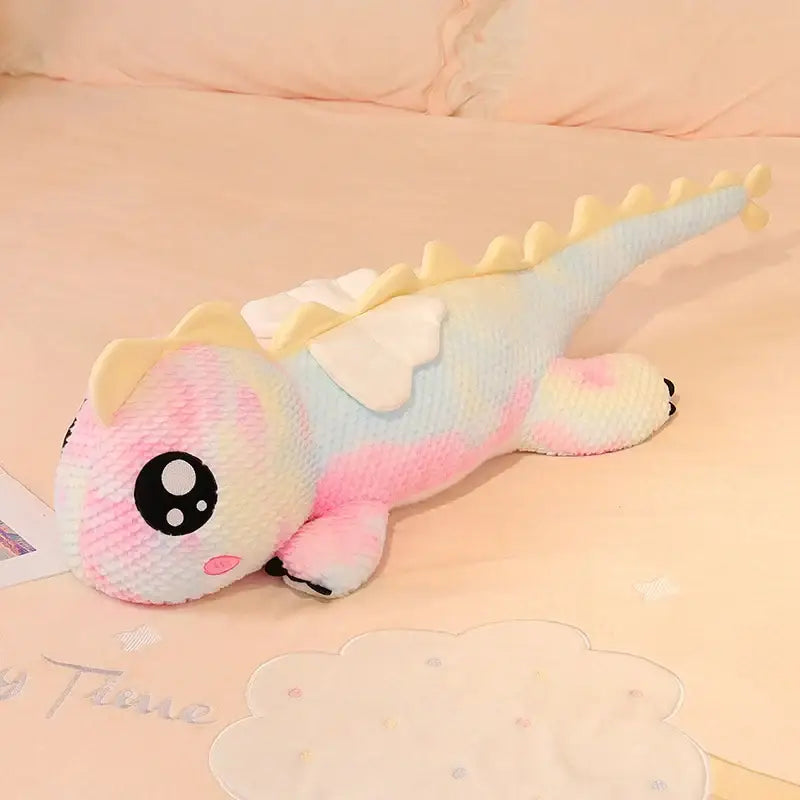 dragon peluche geante - Rose / 90cm