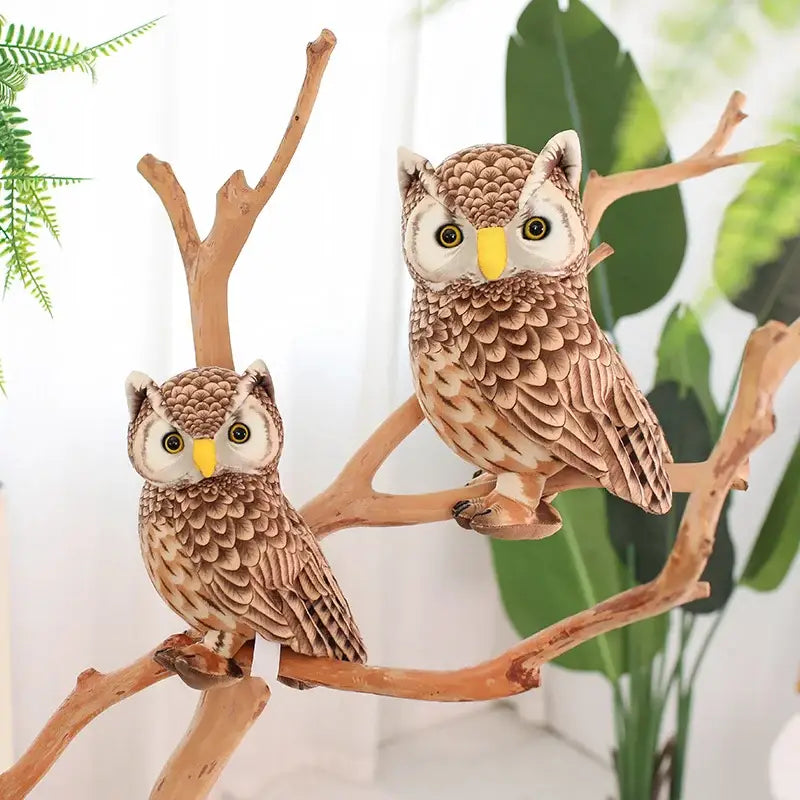 peluche hibou gros yeux
