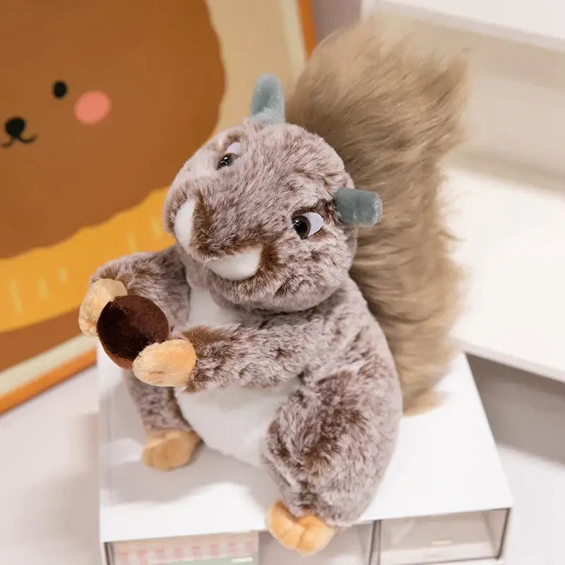 ecureuil bébé en peluche - Brun / 18cm