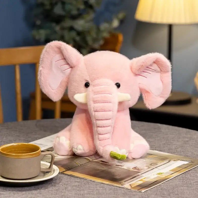 elephant peluche rose - 25cm