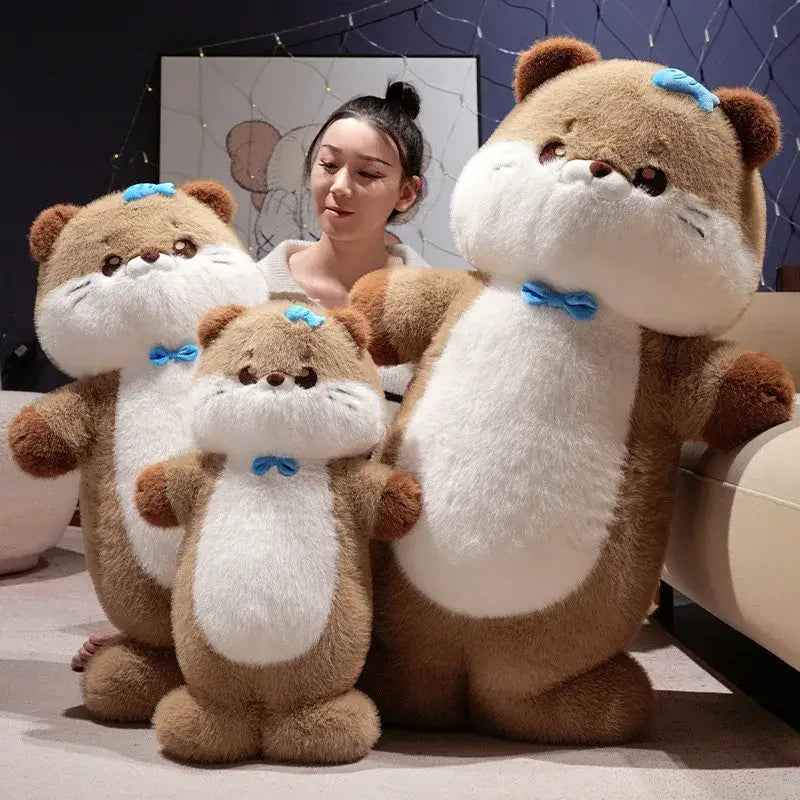 loutre peluche géante