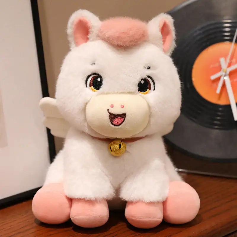 petite peluche cheval - Blanc / 25cm