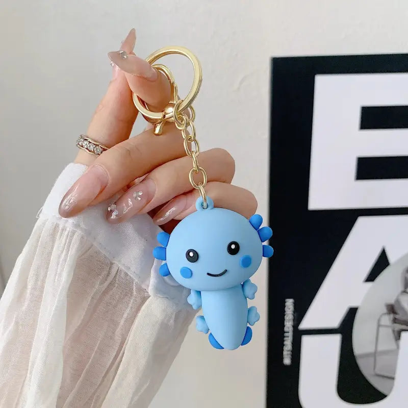 porte clé axolotl - Bleu