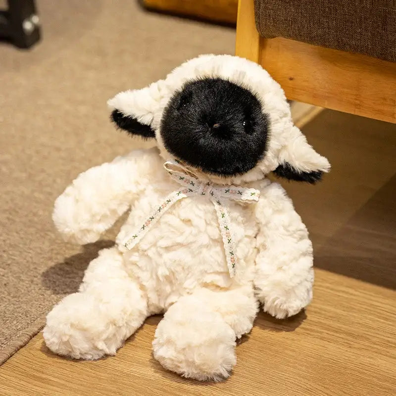 peluche agneau blanc - 25cm