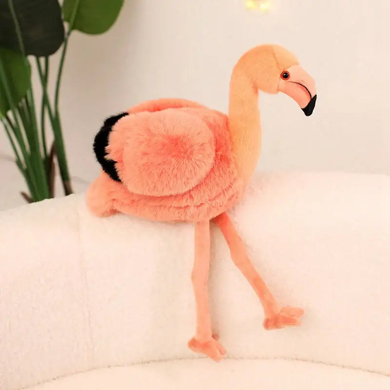 flamant rose en peluche