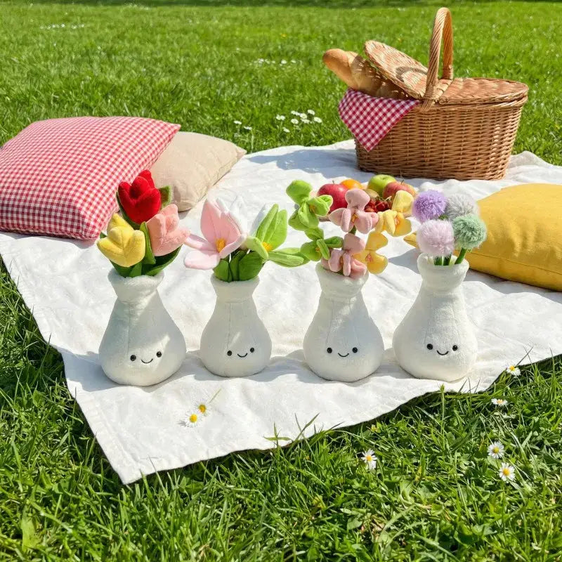 fleur en peluche