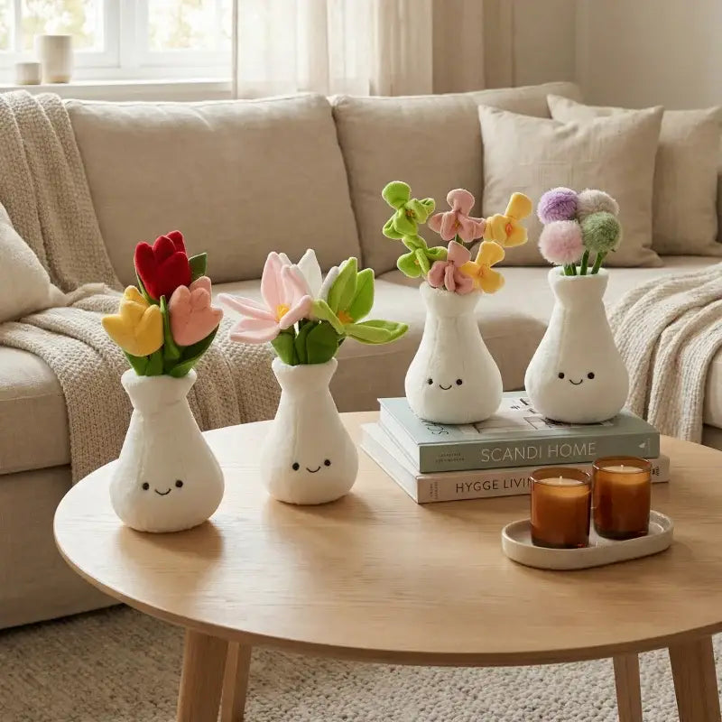 fleur en peluche