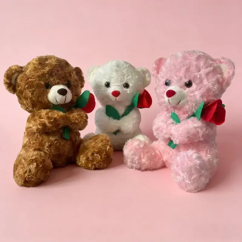 fleur ours en peluche