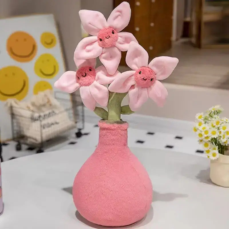 fleur peluche - Rose
