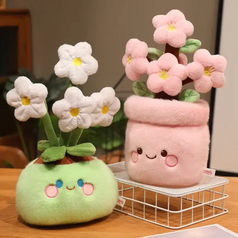 fleurs en peluche