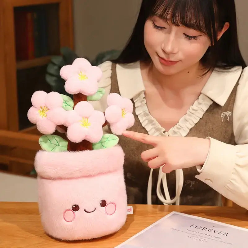 fleurs en peluche