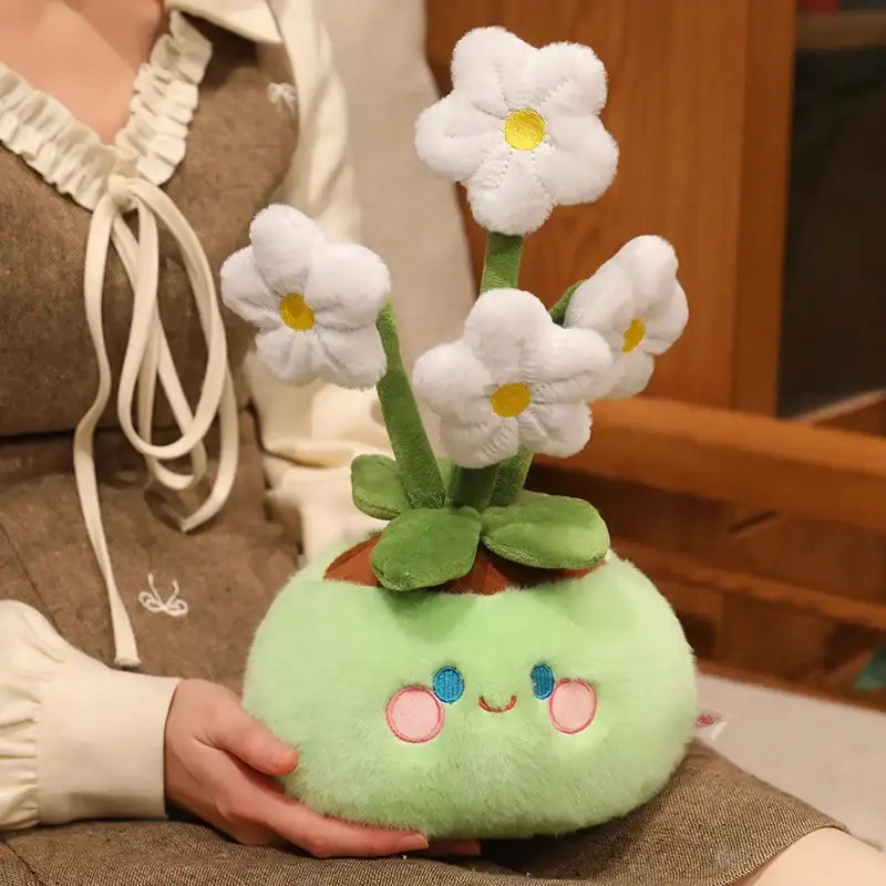 fleurs en peluche