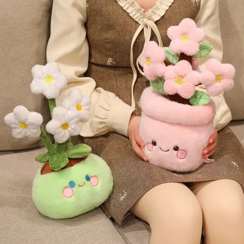 fleurs en peluche