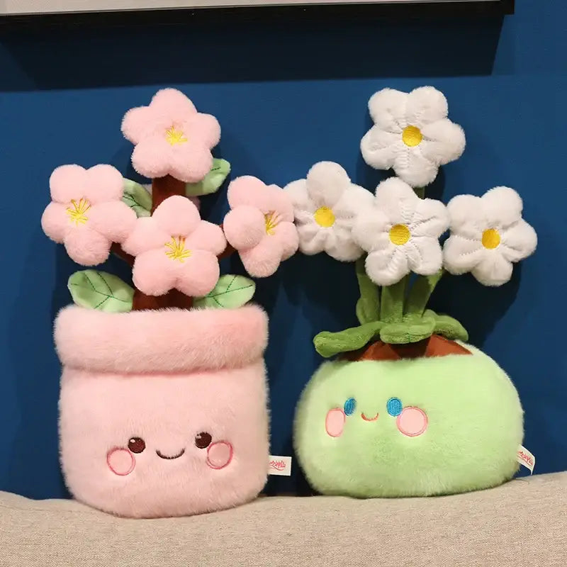fleurs en peluche