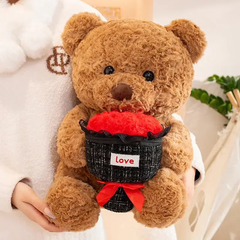 ours en peluche fleur