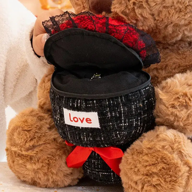 ours en peluche fleur