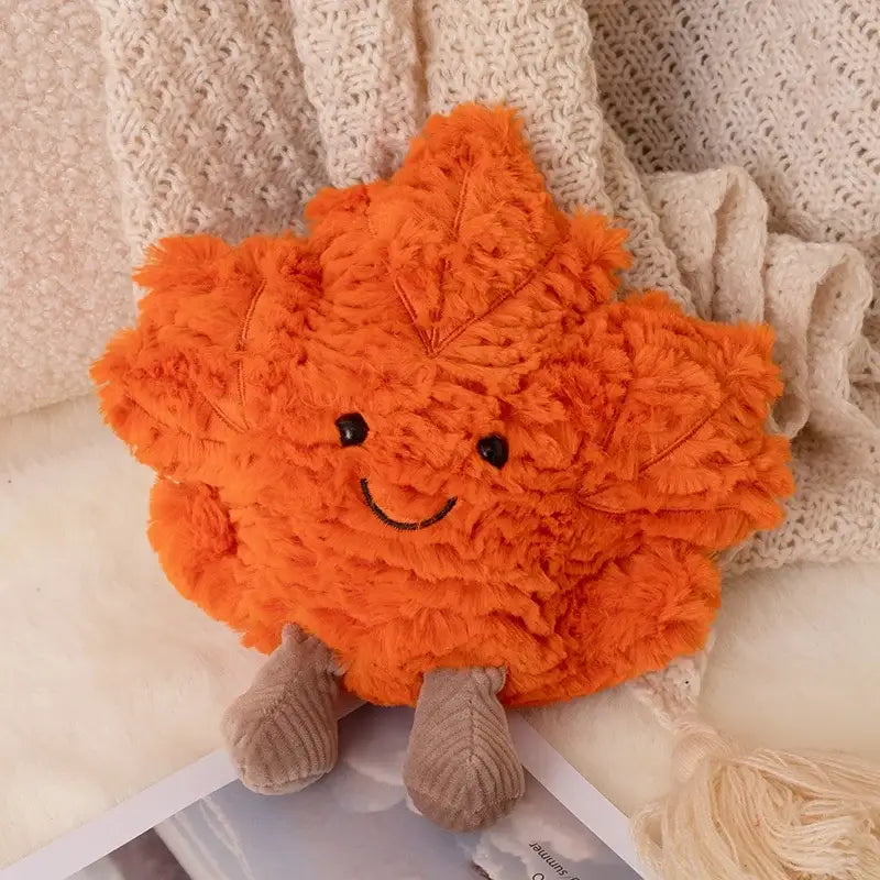 peluche feuille d’erable - Orange