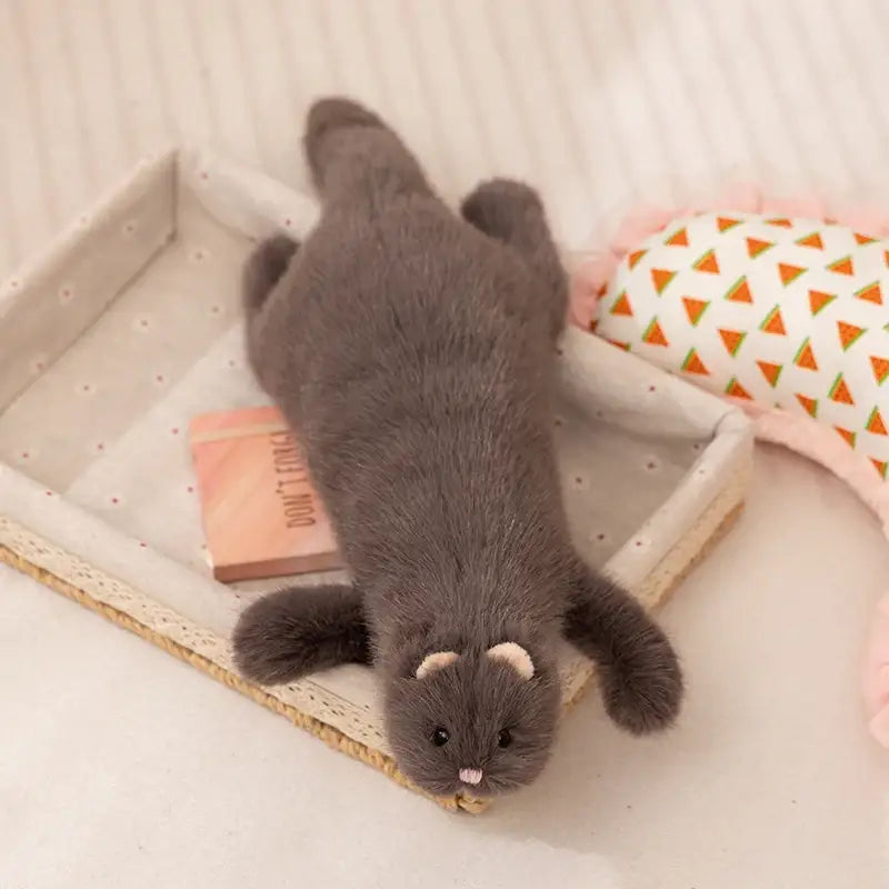 furet en peluche - Gris