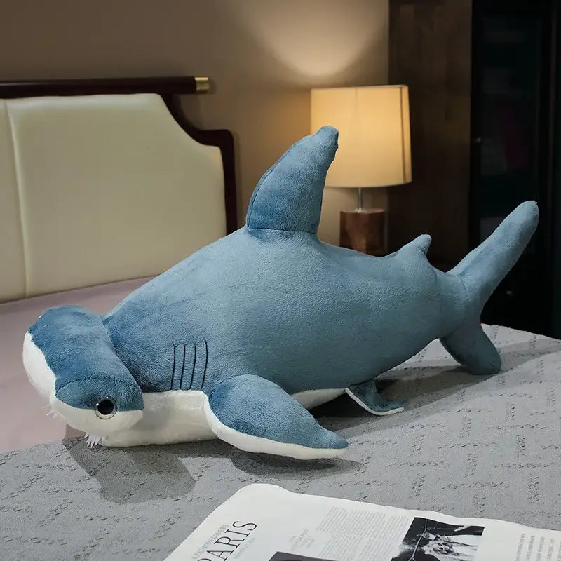 Gérard le Requin Marteau - Bleu / 100cm - Peluche Requin Marteau Mignon