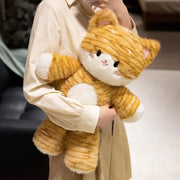 peluche chat roux