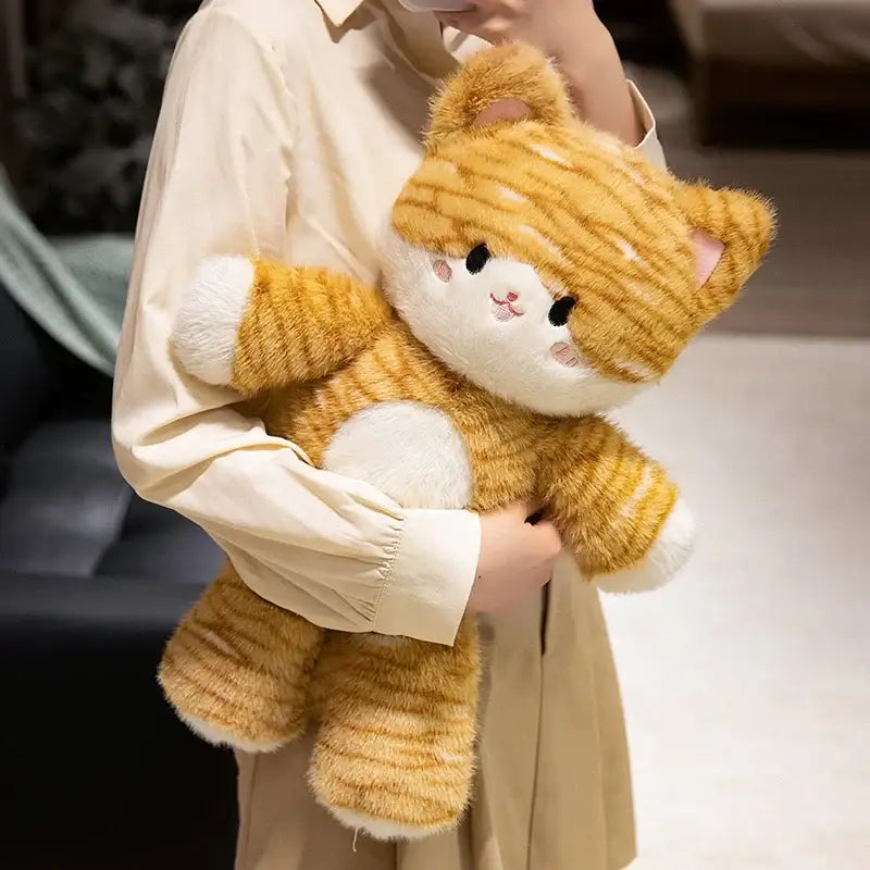 peluche chat roux