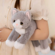 peluche chat gris