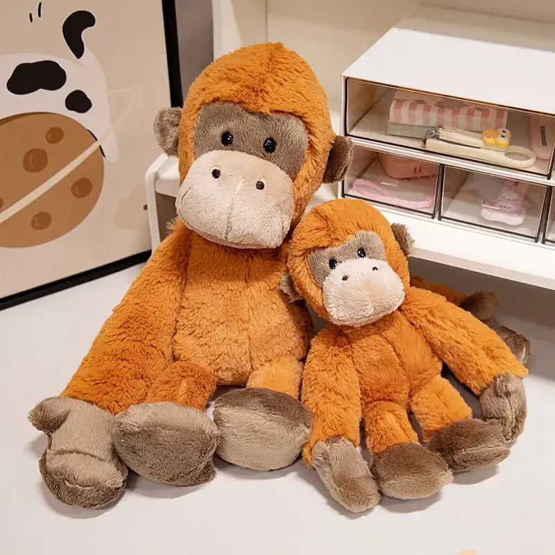 peluche singe orange