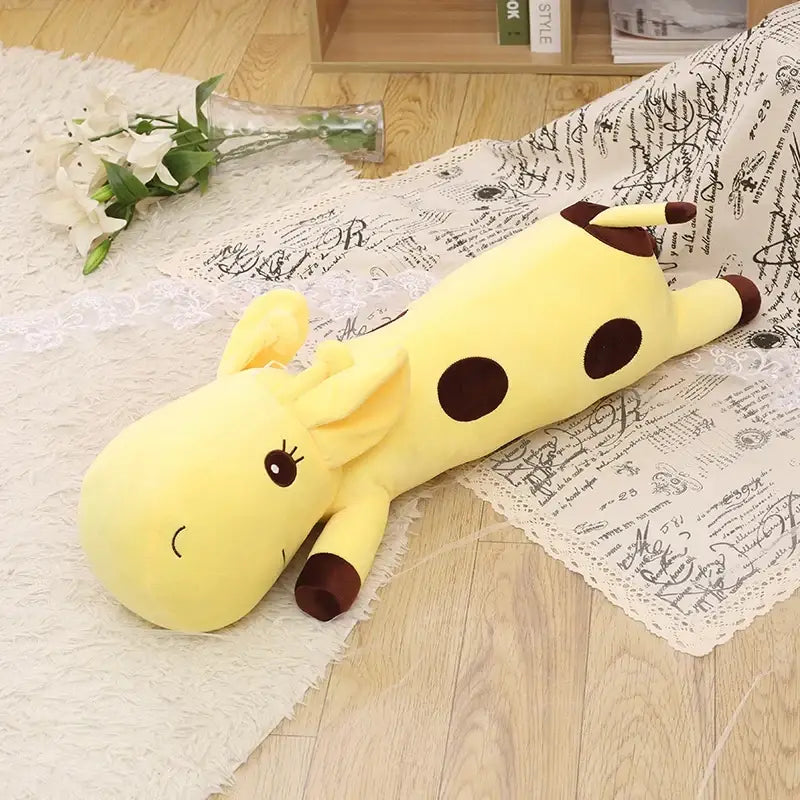 Gloria la Girafe Kawaii Géante - Jaune / 125cm - Girafe en Peluche Geante