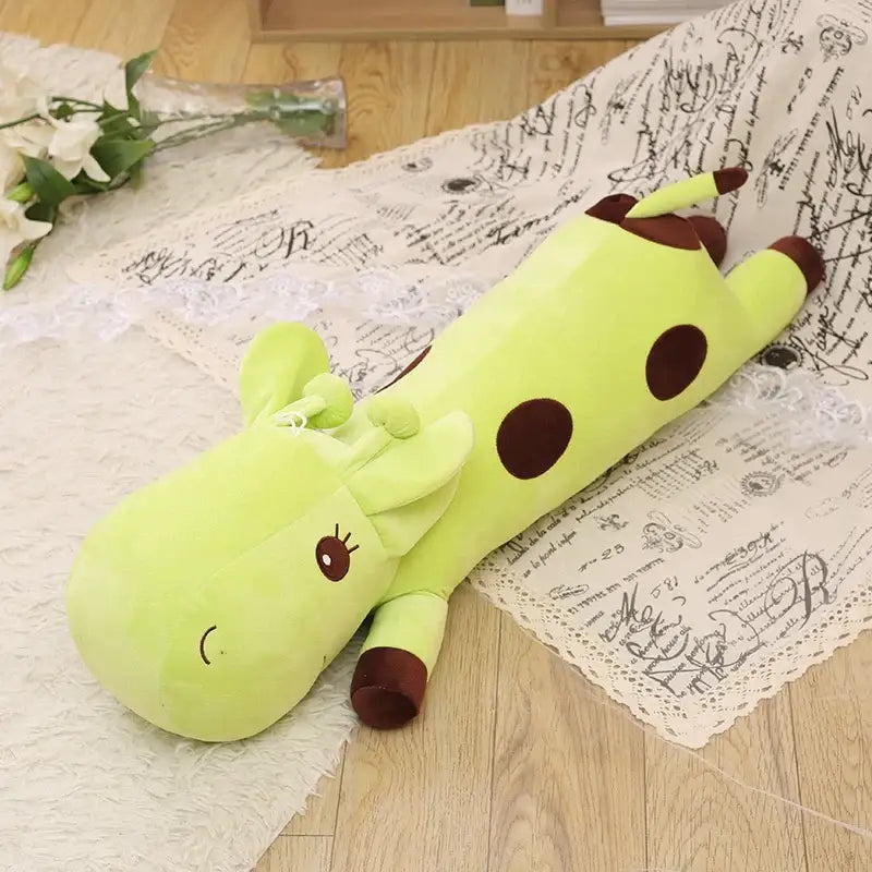 Gloria la Girafe Kawaii Géante - Vert / 55cm - Girafe en Peluche Geante