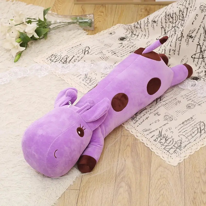 Gloria la Girafe Kawaii Géante - Violet / 125cm - Girafe en Peluche Geante