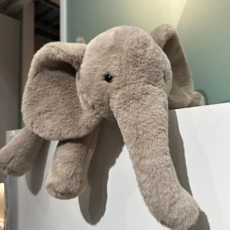 grosse peluche éléphant - Gris