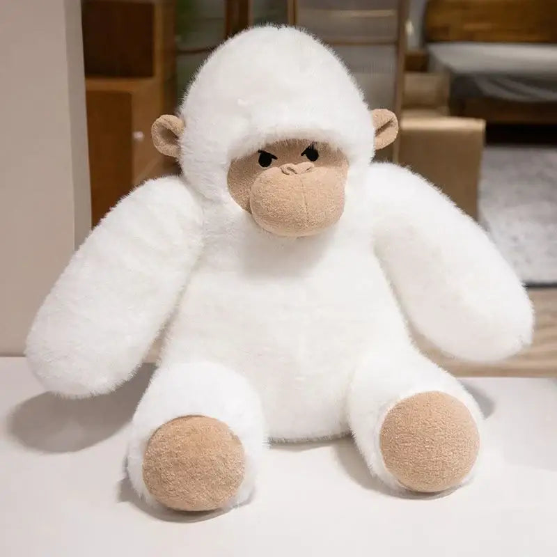 gorille blanc en peluche