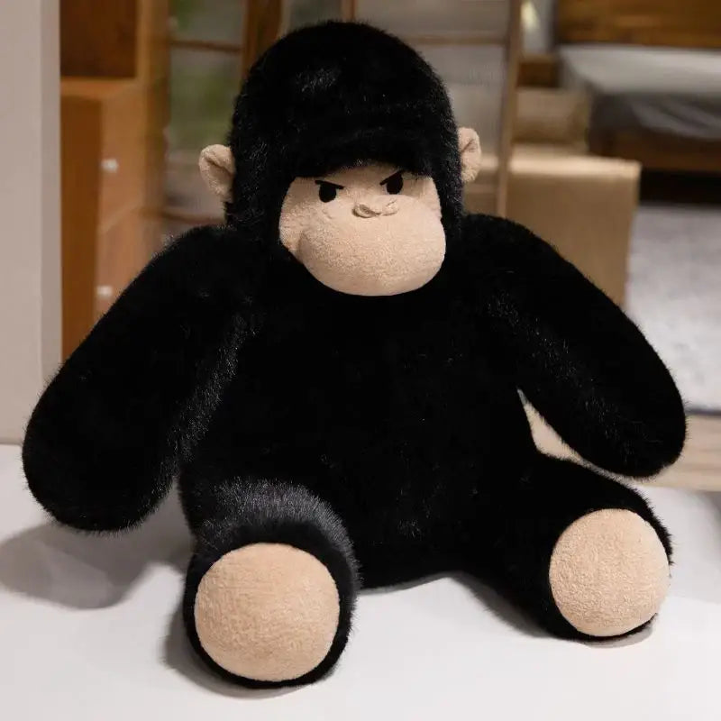 gorille noir en peluche