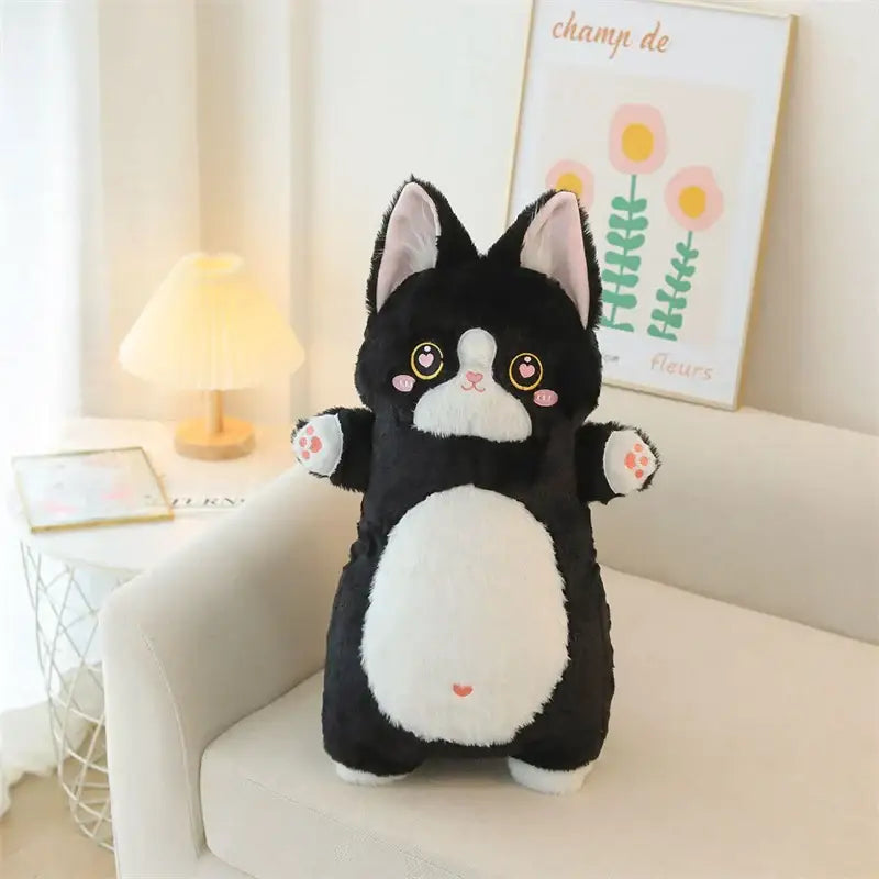 grand chat en peluche