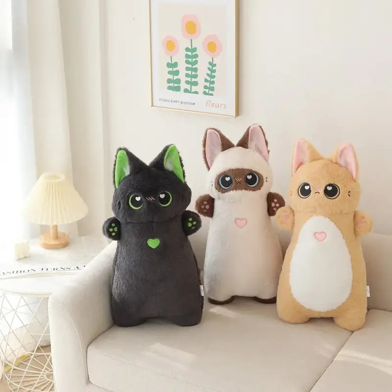 grand chat en peluche