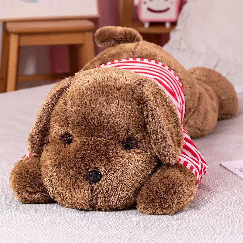 grand chien peluche - Rouge / 70cm