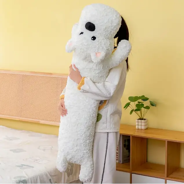 grande peluche chien - Blanc / 80cm