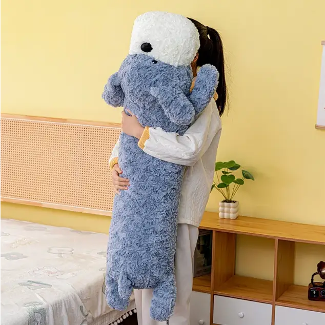 grande peluche chien - Bleu / 80cm