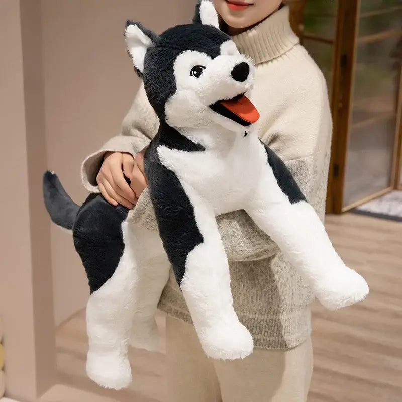 grande peluche chien husky