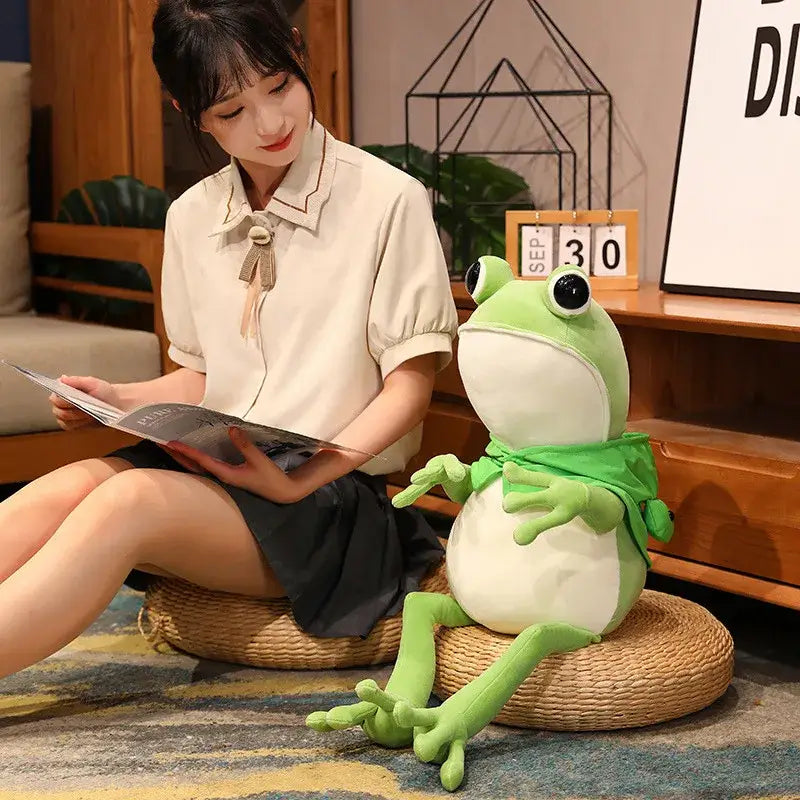 grande peluche grenouille
