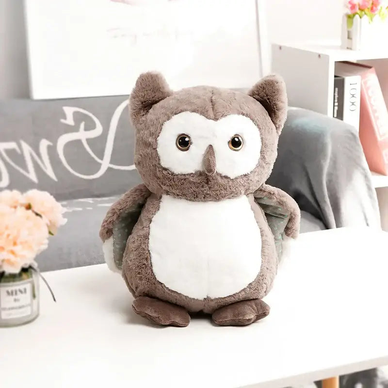 grande peluche hibou - Brun Foncé / 25cm