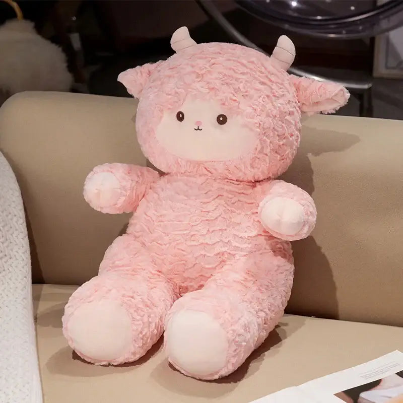 grande peluche mouton - Rose / 50cm