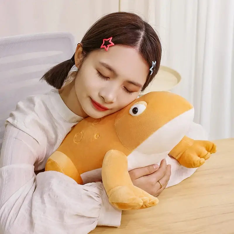 grenouille en peluche