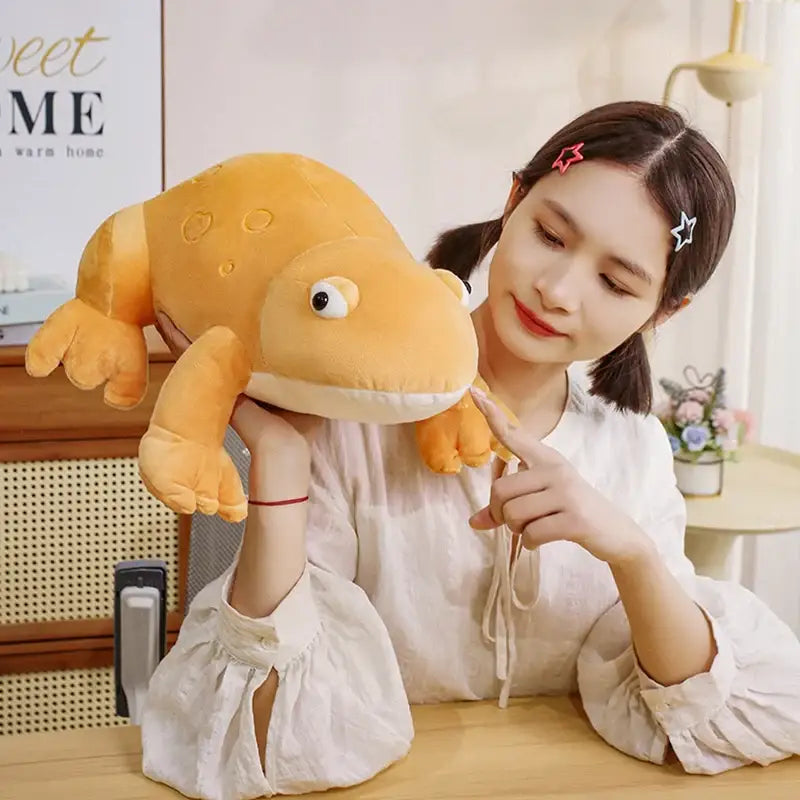 grenouille en peluche