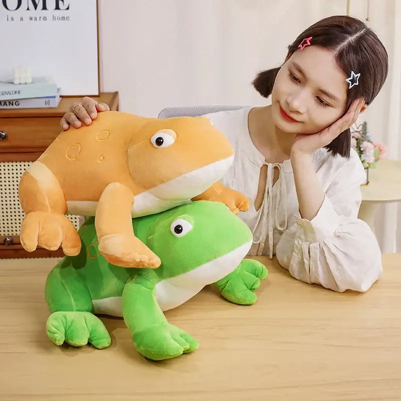 grenouille en peluche