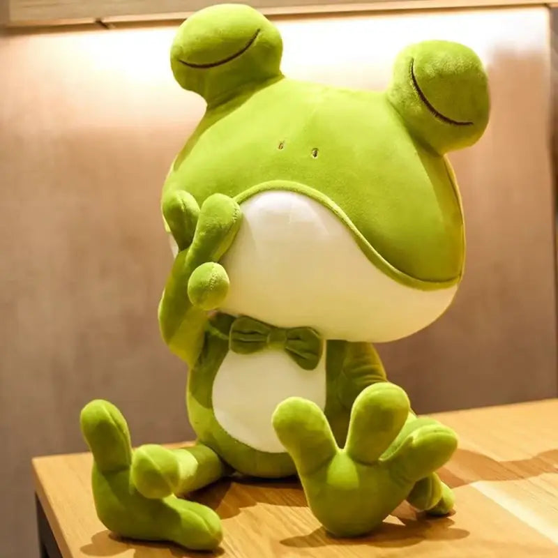 grenouille verte peluche