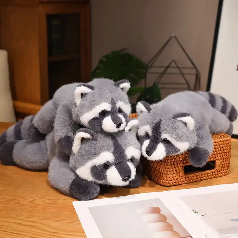 Grosse peluche raton laveur